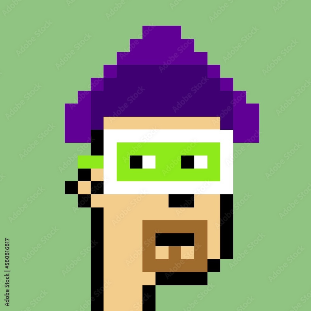 Cartoonish Pixelated Man Cartoonish Pixelated Man