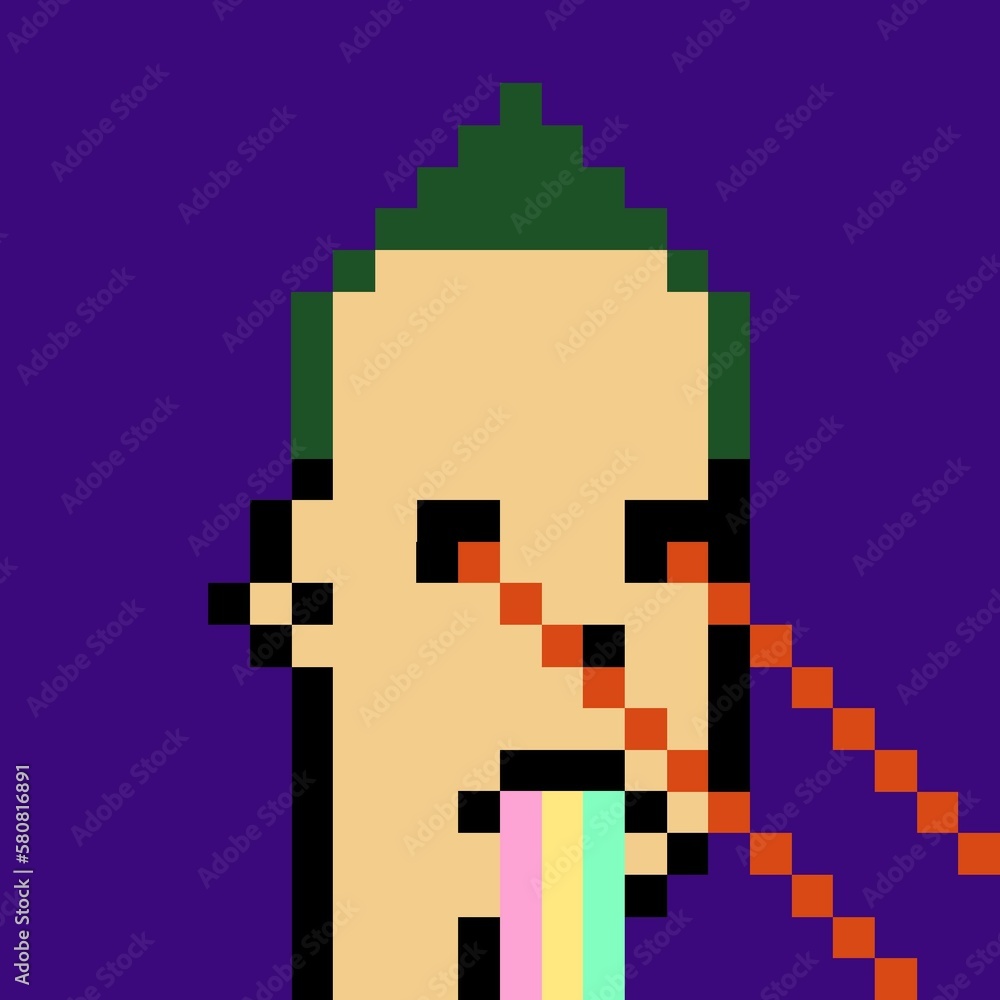 Cartoonish Pixelated Man Cartoonish Pixelated Man
