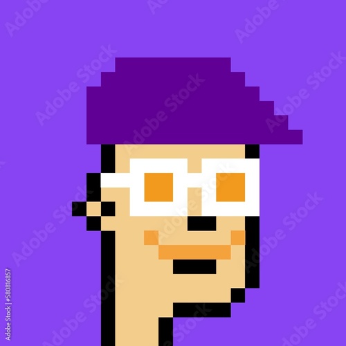 Cartoonish Pixelated Man