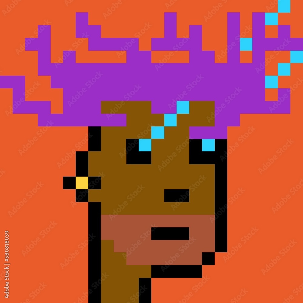 Cartoonish Pixelated Man Cartoonish Pixelated Man