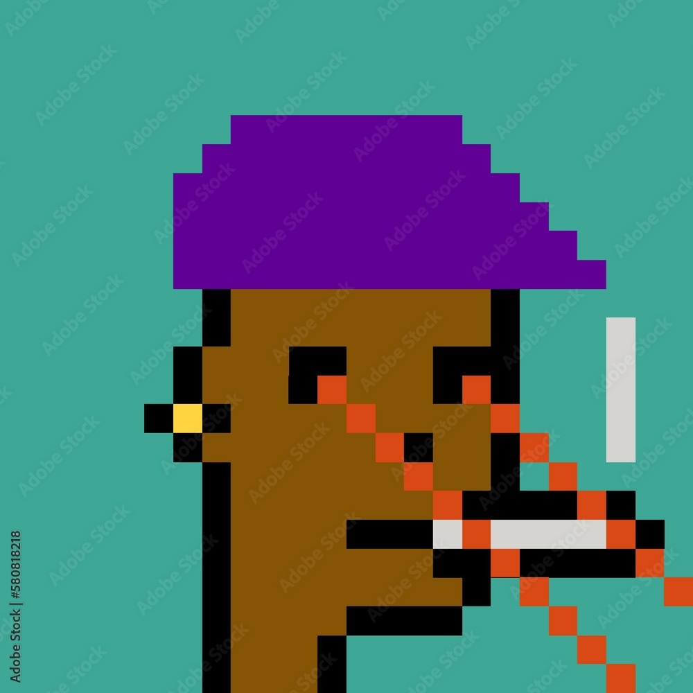 Cartoonish Pixelated Man Cartoonish Pixelated Man