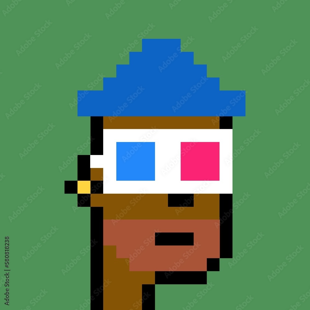 Cartoonish Pixelated Man Cartoonish Pixelated Man