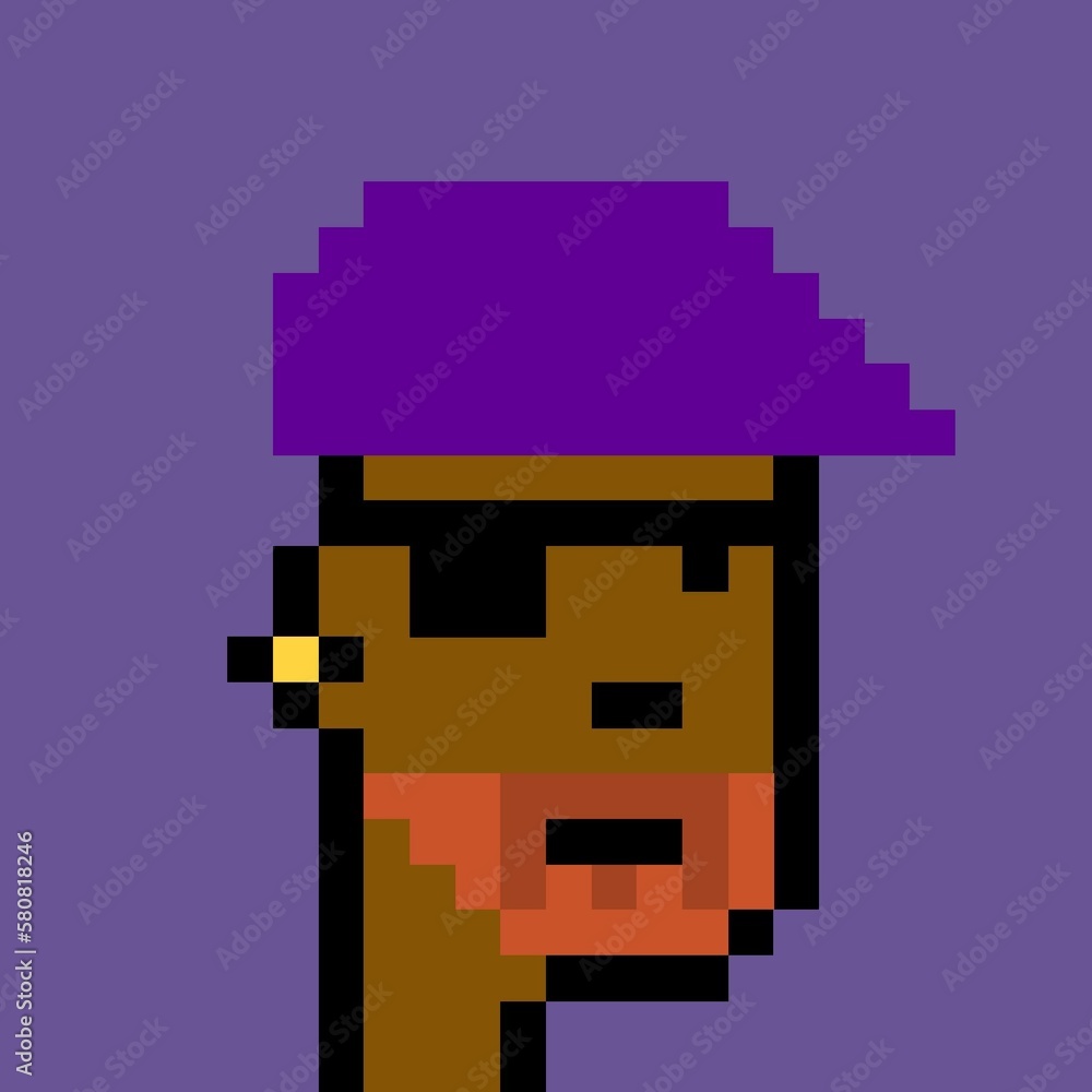 Cartoonish Pixelated Man Cartoonish Pixelated Man