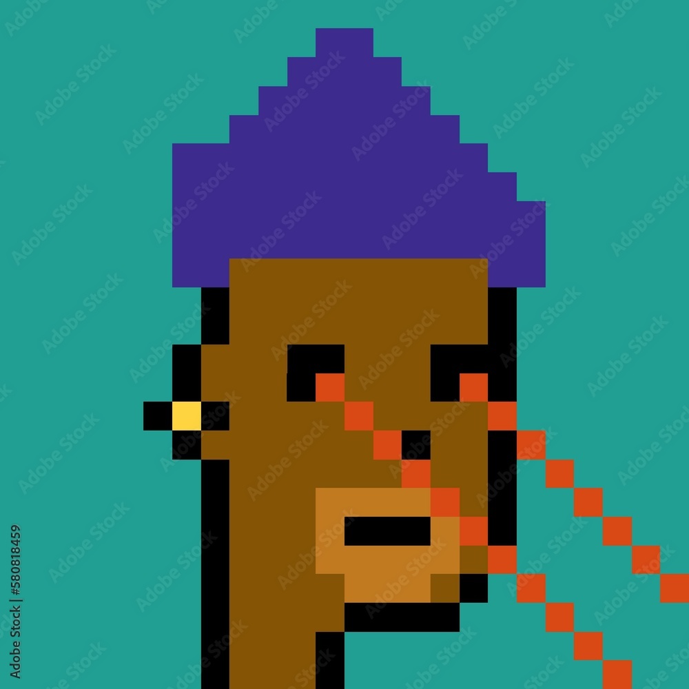 Cartoonish Pixelated Man Cartoonish Pixelated Man