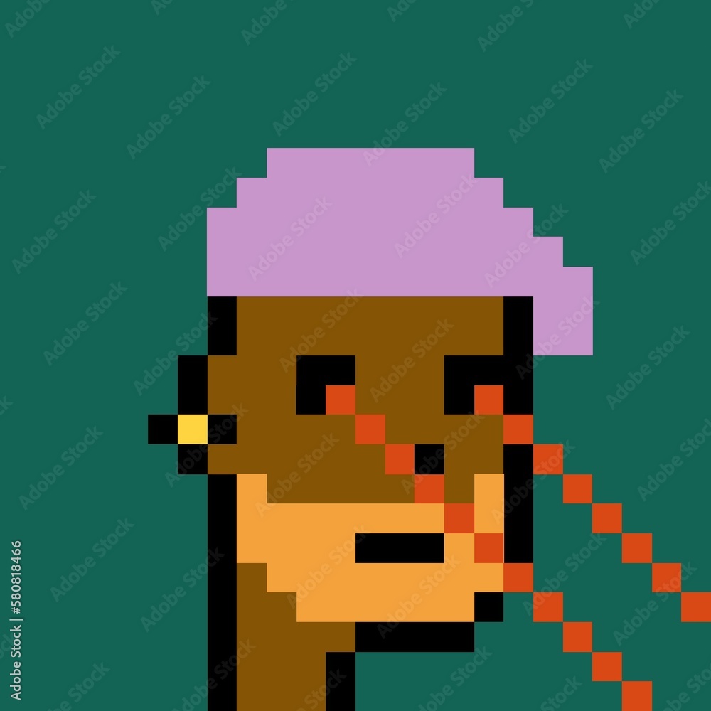 Cartoonish Pixelated Man Cartoonish Pixelated Man