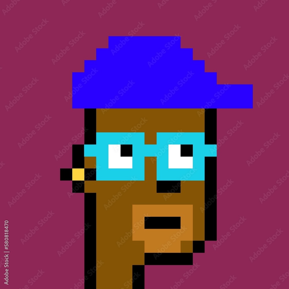 Cartoonish Pixelated Man Cartoonish Pixelated Man