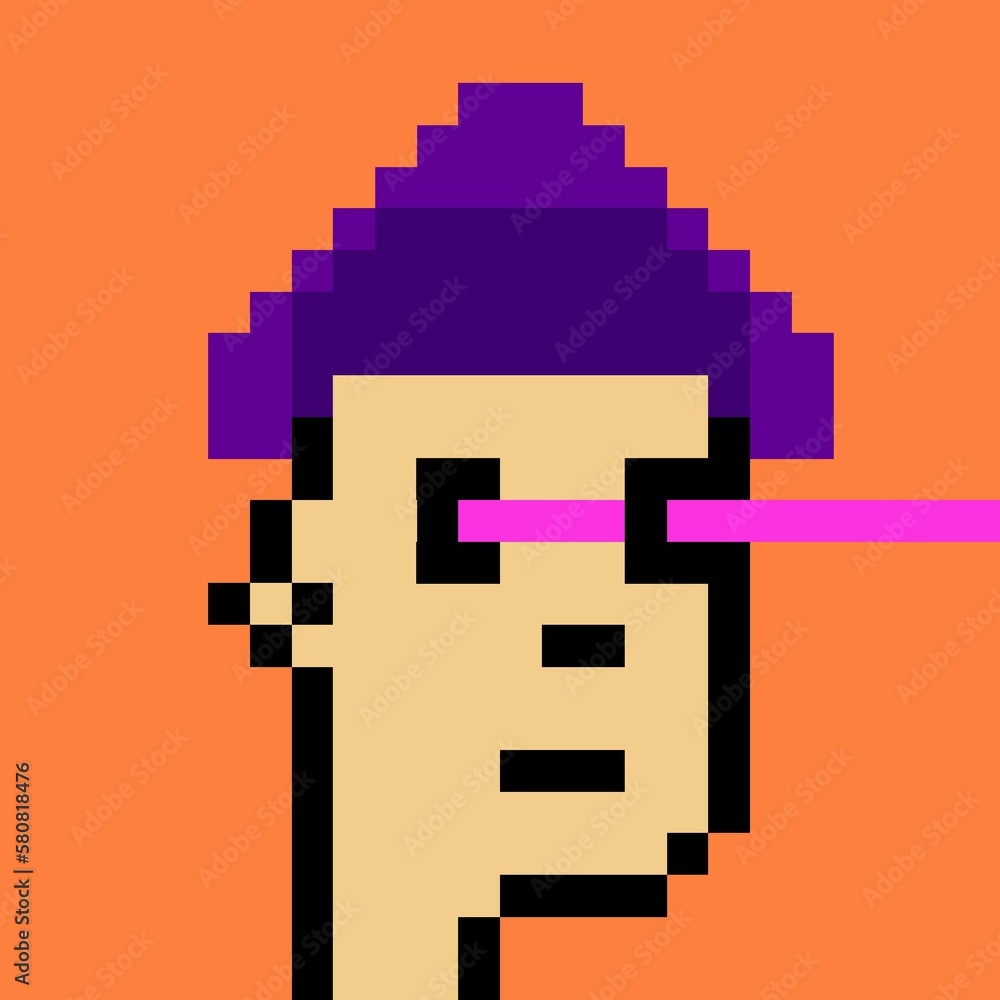 Cartoonish Pixelated Man Cartoonish Pixelated Man