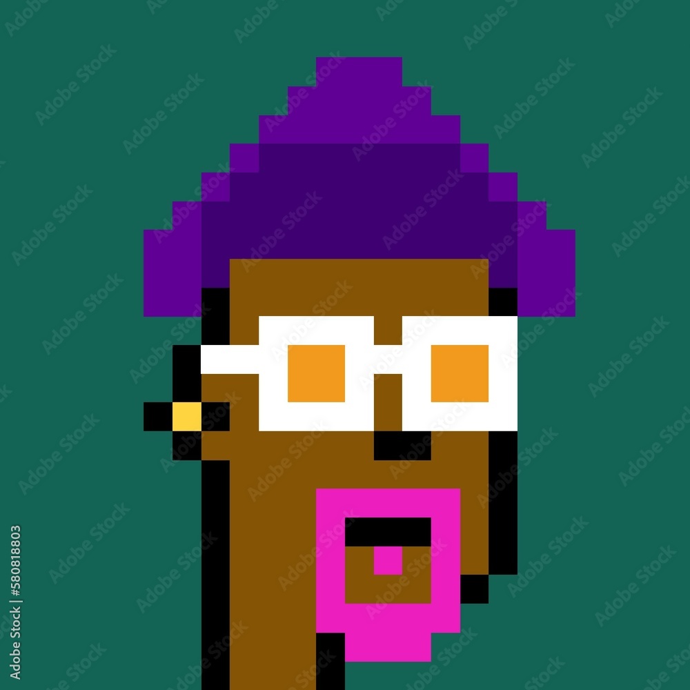 Cartoonish Pixelated Man Cartoonish Pixelated Man