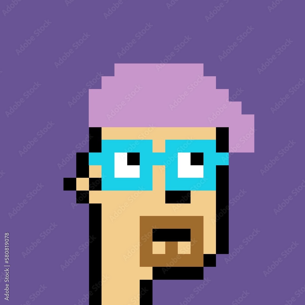 Cartoonish Pixelated Man Cartoonish Pixelated Man