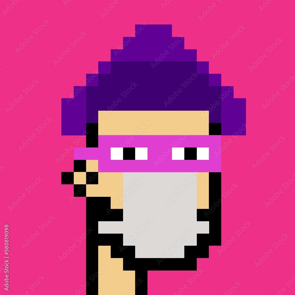 Cartoonish Pixelated Man Cartoonish Pixelated Man