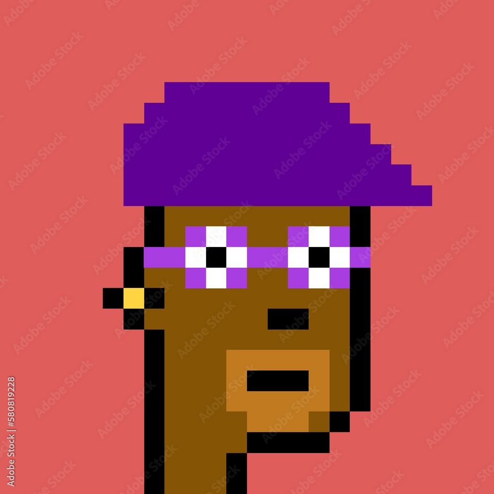 Cartoonish Pixelated Man Cartoonish Pixelated Man
