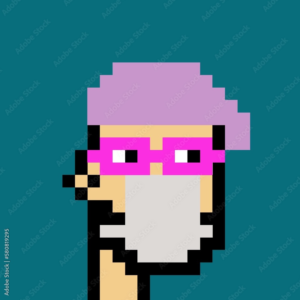 Cartoonish Pixelated Man Cartoonish Pixelated Man