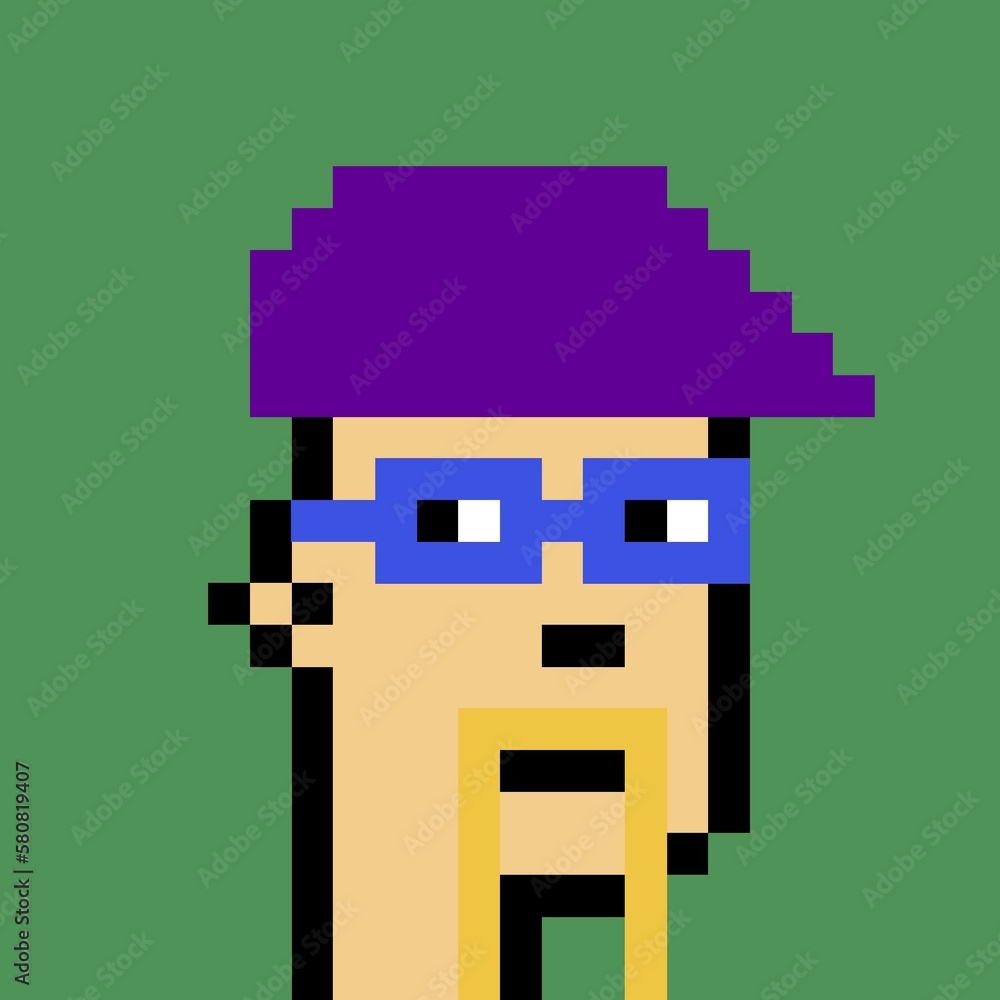 Cartoonish Pixelated Man Cartoonish Pixelated Man