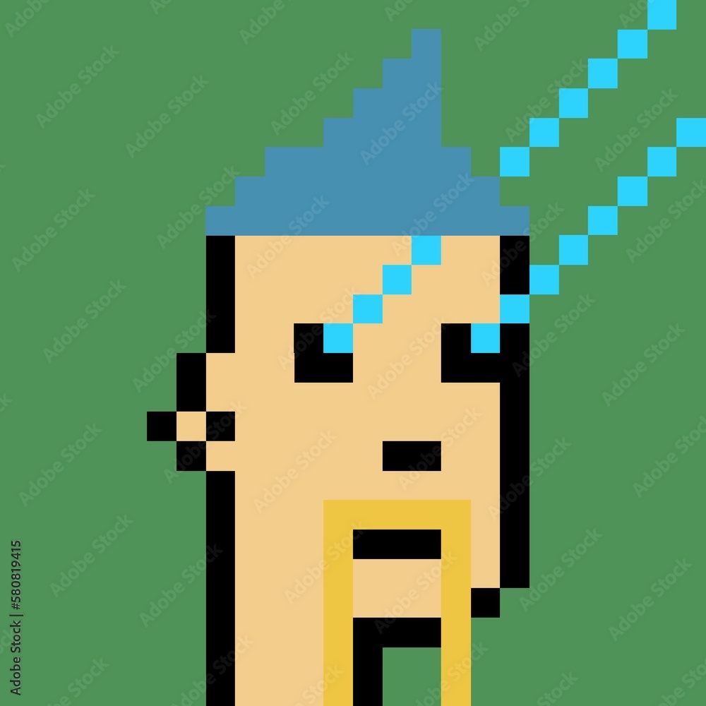 Cartoonish Pixelated Man Cartoonish Pixelated Man