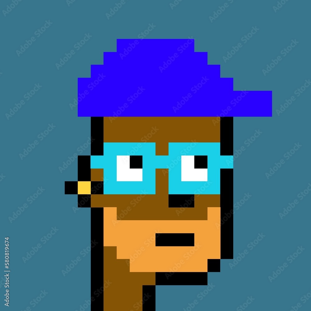 Cartoonish Pixelated Man Cartoonish Pixelated Man