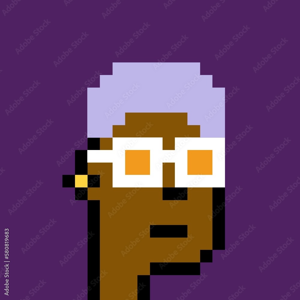 Cartoonish Pixelated Man Cartoonish Pixelated Man