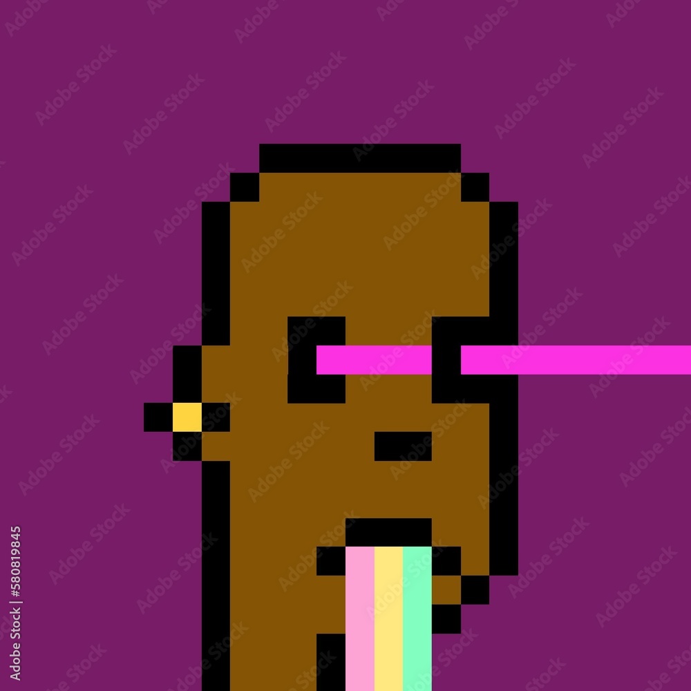 Obraz premium Cartoonish Pixelated Man