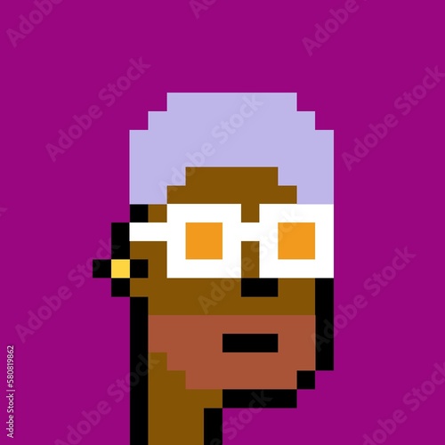 Cartoonish Pixelated Man