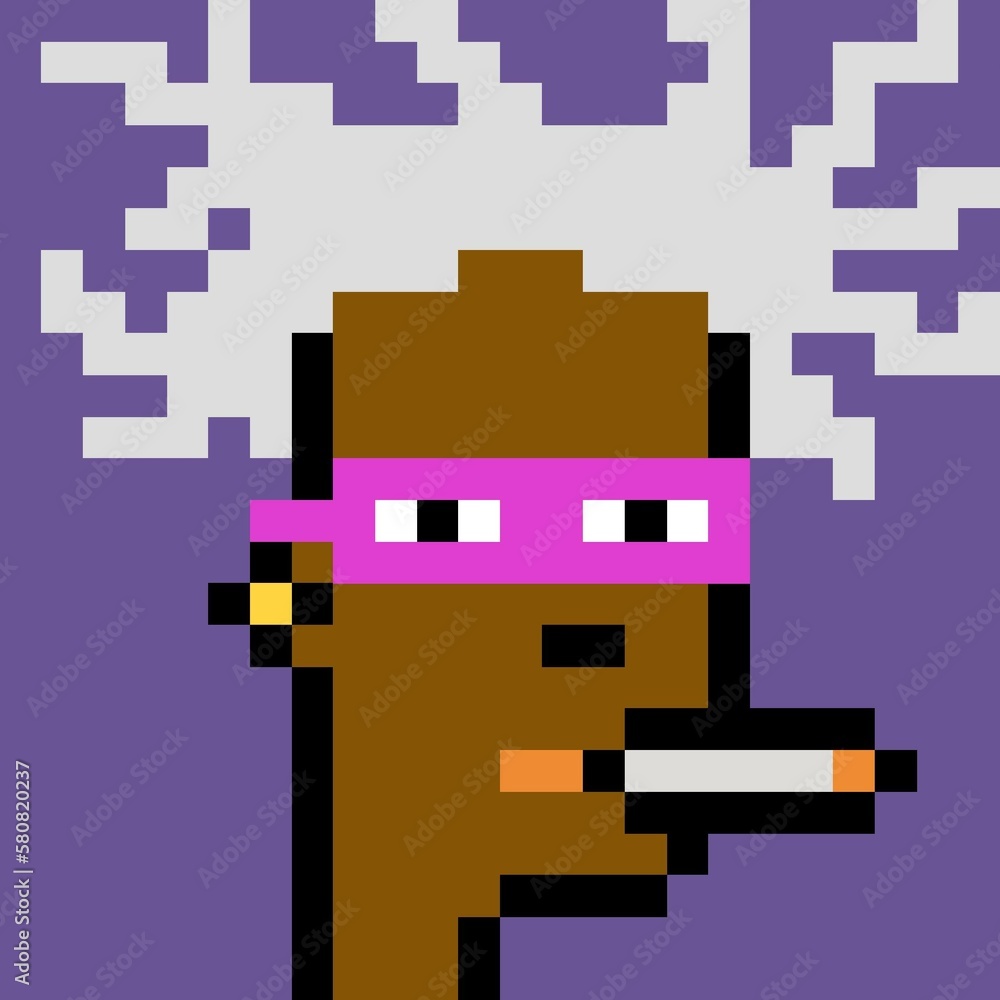Cartoonish Pixelated Man Cartoonish Pixelated Man