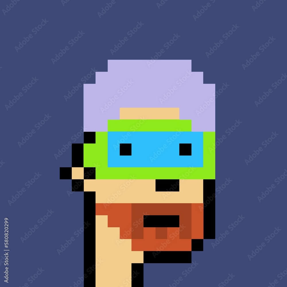 Cartoonish Pixelated Man Cartoonish Pixelated Man