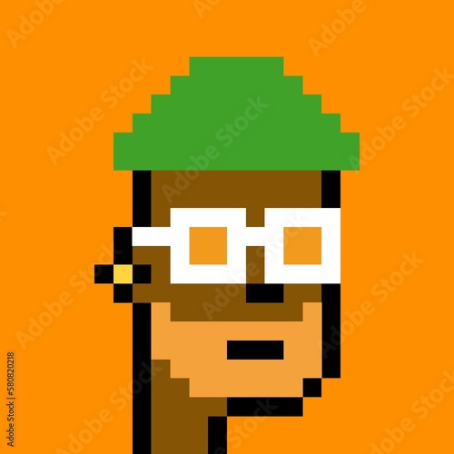 Cartoonish Pixelated Man