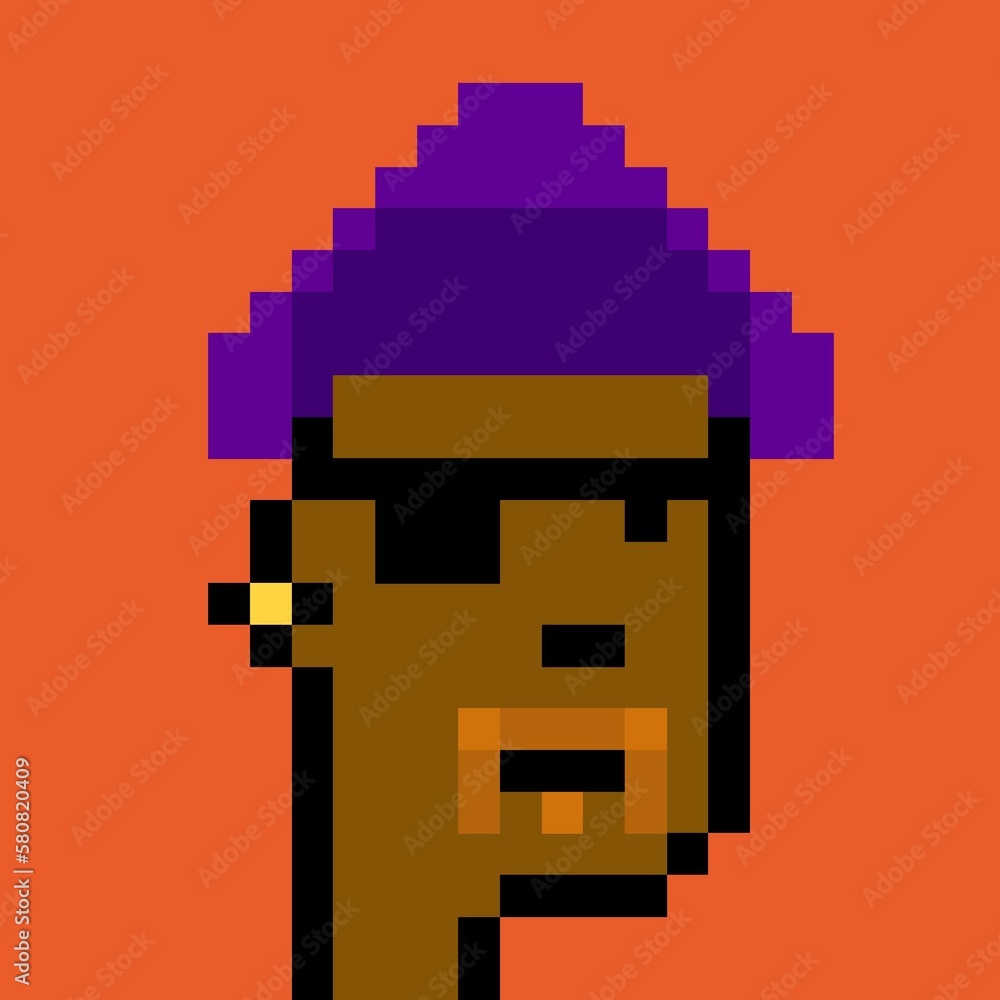 Cartoonish Pixelated Man Cartoonish Pixelated Man