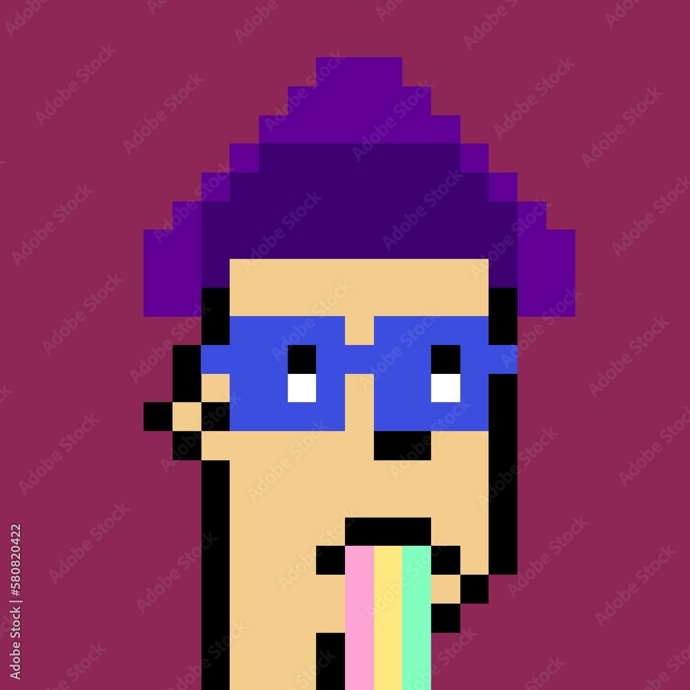 Obraz premium Cartoonish Pixelated Man