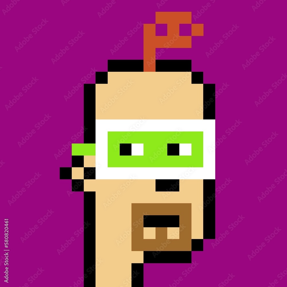 Cartoonish Pixelated Man Cartoonish Pixelated Man