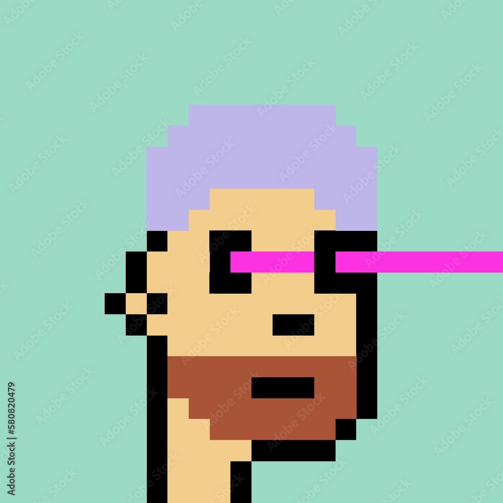 Cartoonish Pixelated Man Cartoonish Pixelated Man