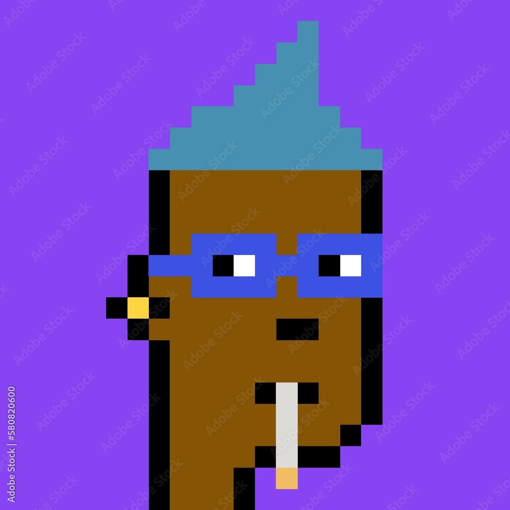 Cartoonish Pixelated Man Cartoonish Pixelated Man