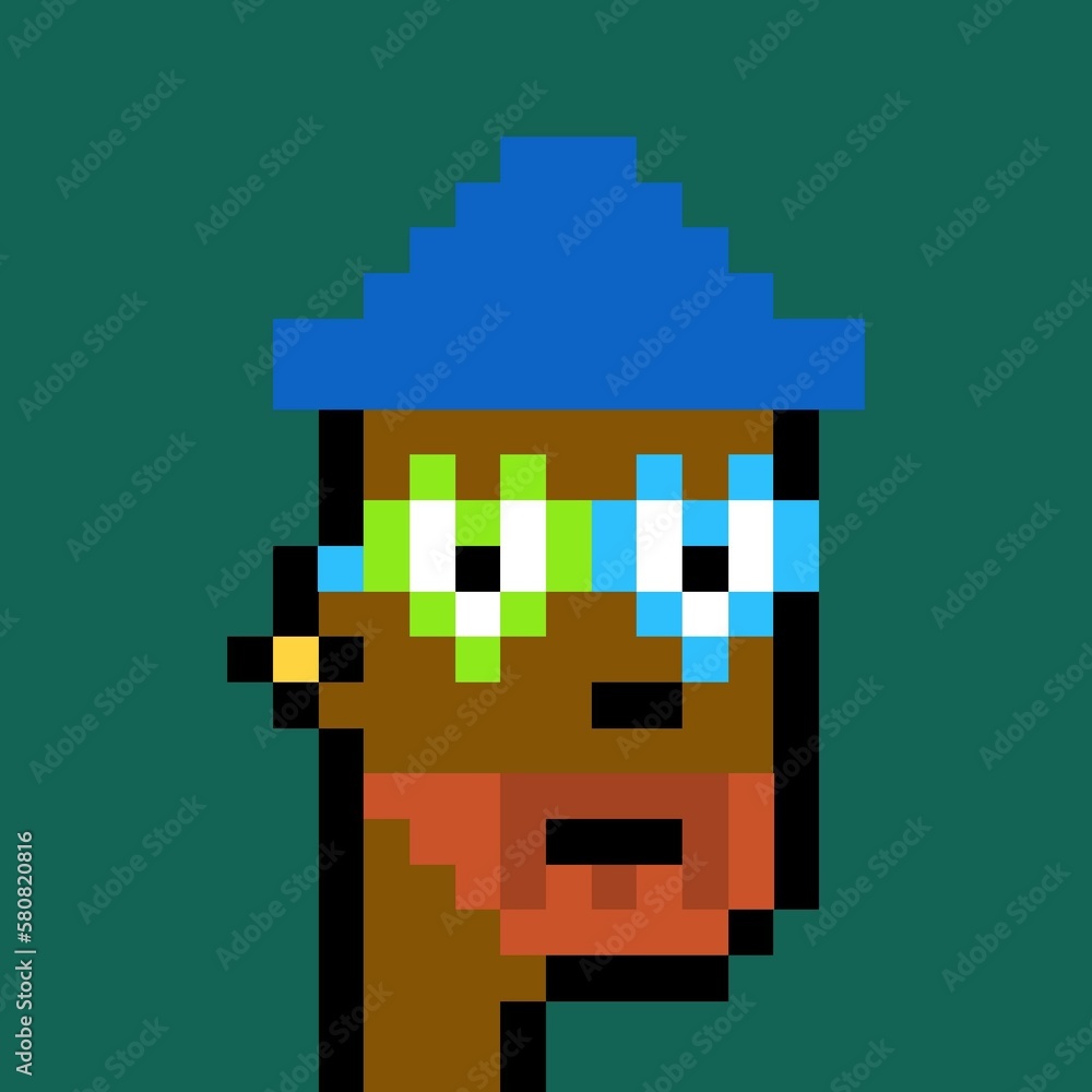 Cartoonish Pixelated Man Cartoonish Pixelated Man