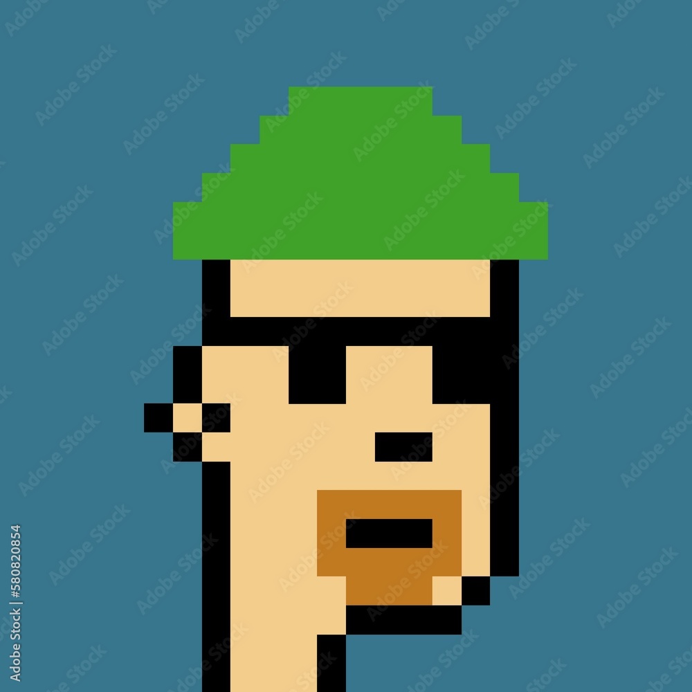 Obraz premium Cartoonish Pixelated Man