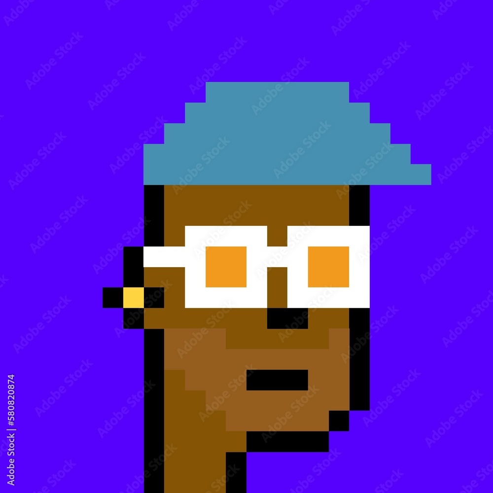 Cartoonish Pixelated Man Cartoonish Pixelated Man