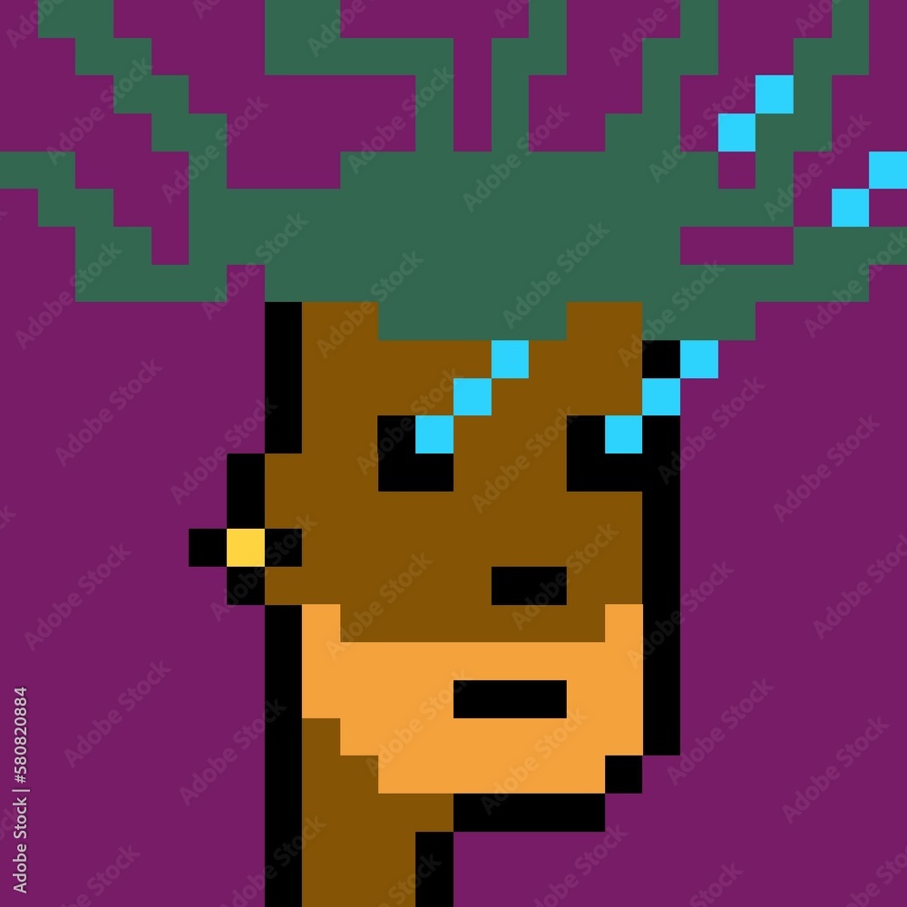 Cartoonish Pixelated Man Cartoonish Pixelated Man