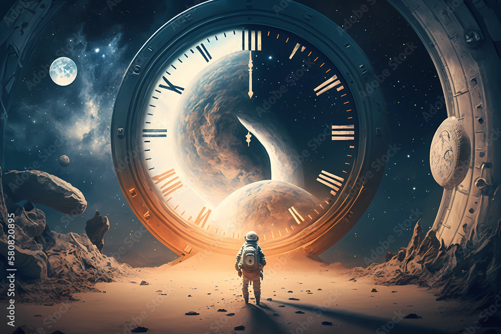 Portal to another dimension. Distorting space and time. physical ...