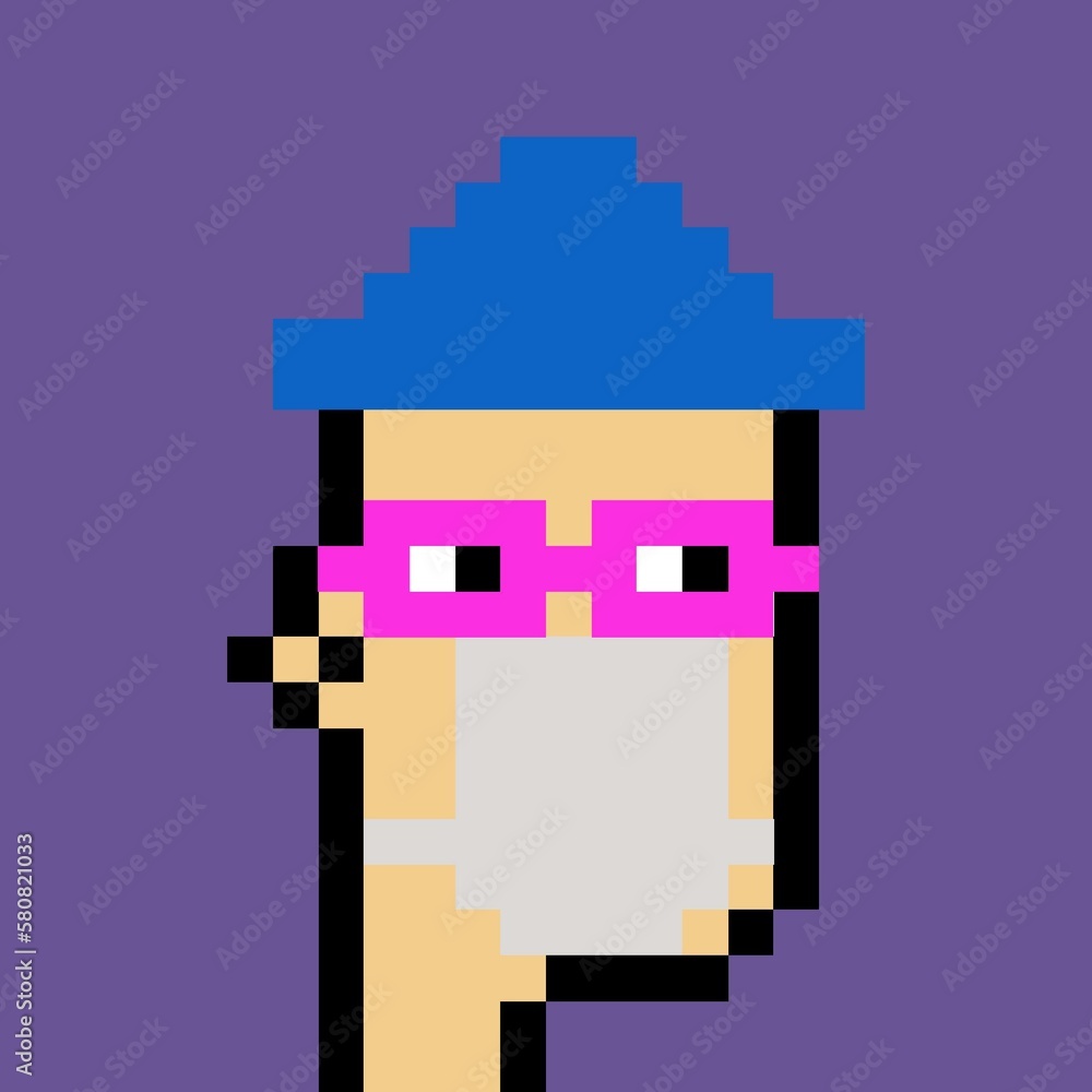 Cartoonish Pixelated Man Cartoonish Pixelated Man