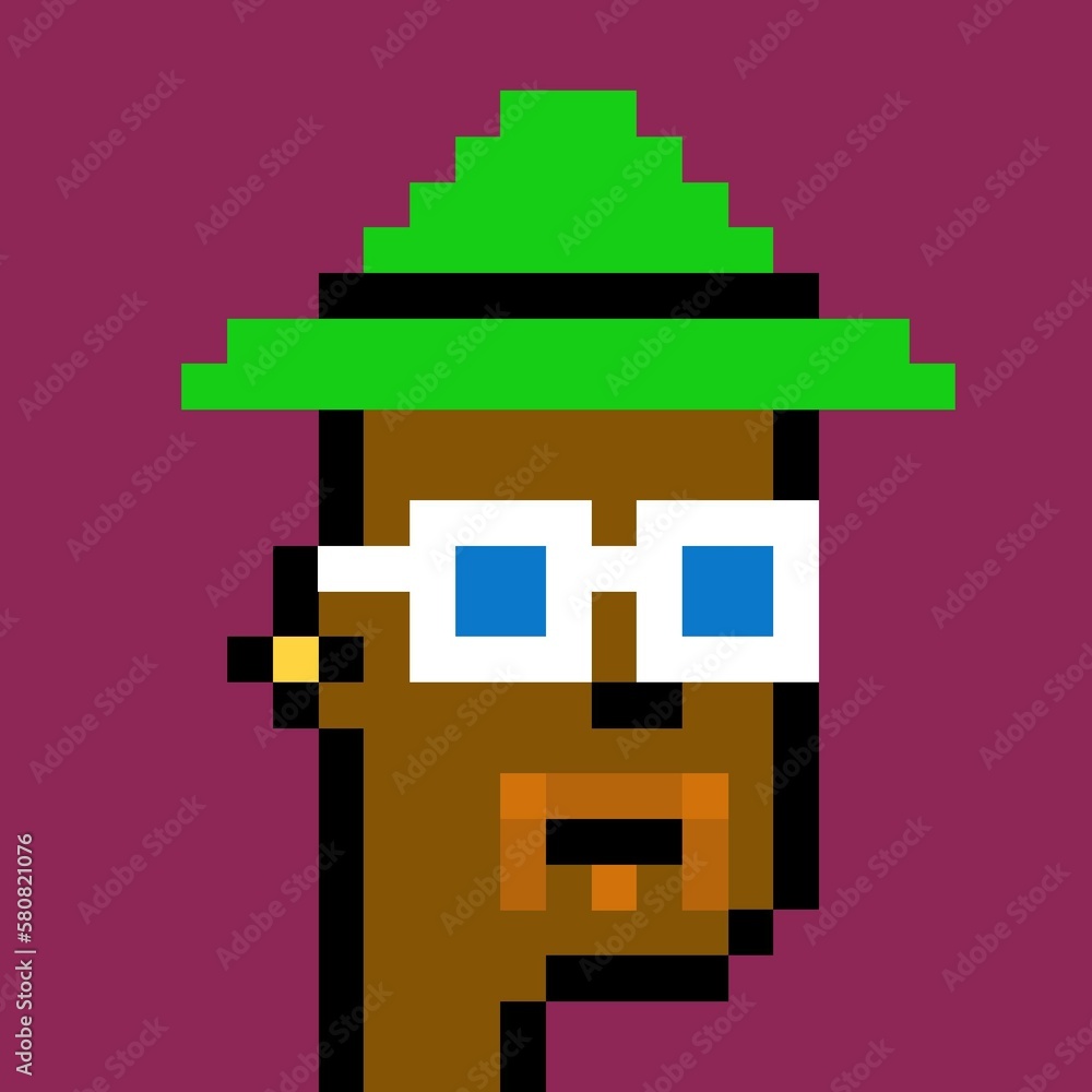 Obraz premium Cartoonish Pixelated Man