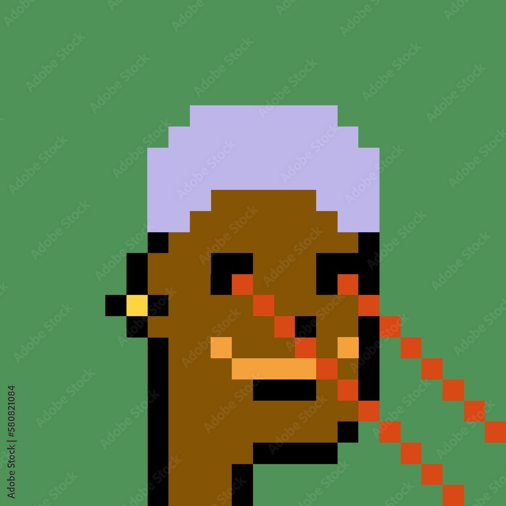 Cartoonish Pixelated Man Cartoonish Pixelated Man