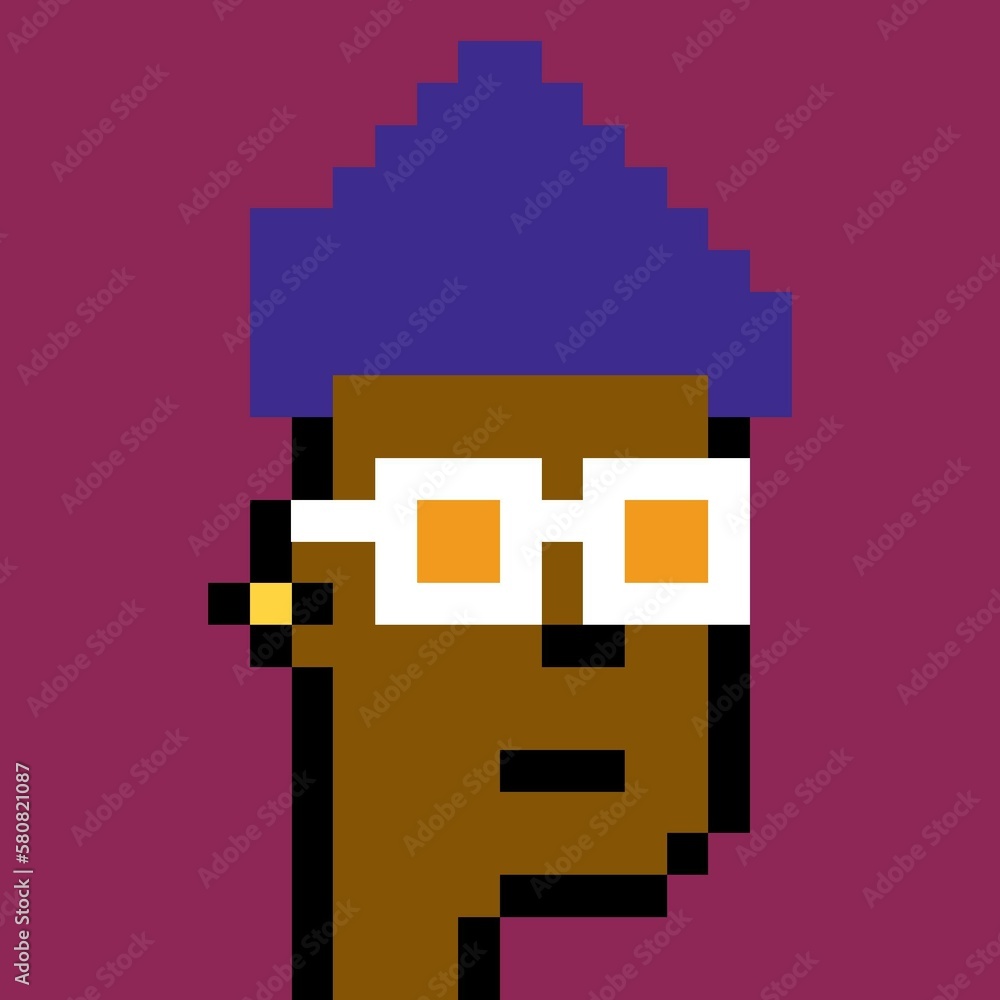 Obraz premium Cartoonish Pixelated Man
