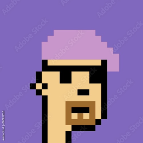 Cartoonish Pixelated Man