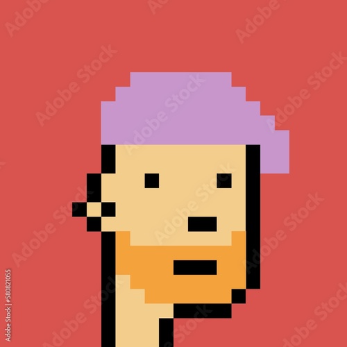 Cartoonish Pixelated Man