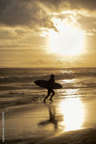 Sunset Surfing in Bali  Indonesia