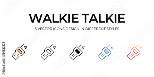 walkie talkie icons set vector illustration. vector stock,