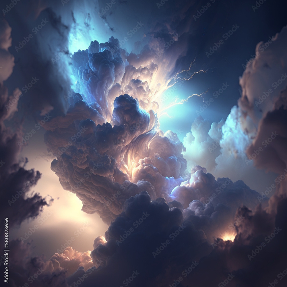 Fototapeta premium celestiam blue sky with clouds