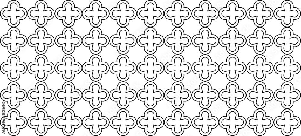 quatrefoil seamless pattern. medieval texture in church. geometric moroccan background. abstract arabic pattern. Vector illustration