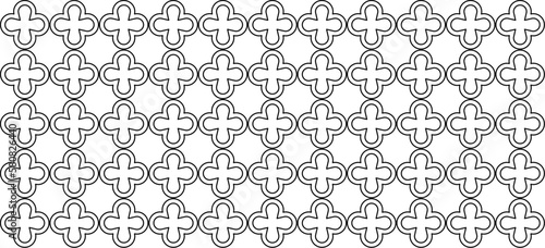 Obraz na płótnie quatrefoil seamless pattern. medieval texture in church. geometric moroccan background. abstract arabic pattern. Vector illustration w salonie