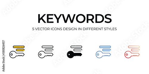keywords icons set vector illustration. vector stock,