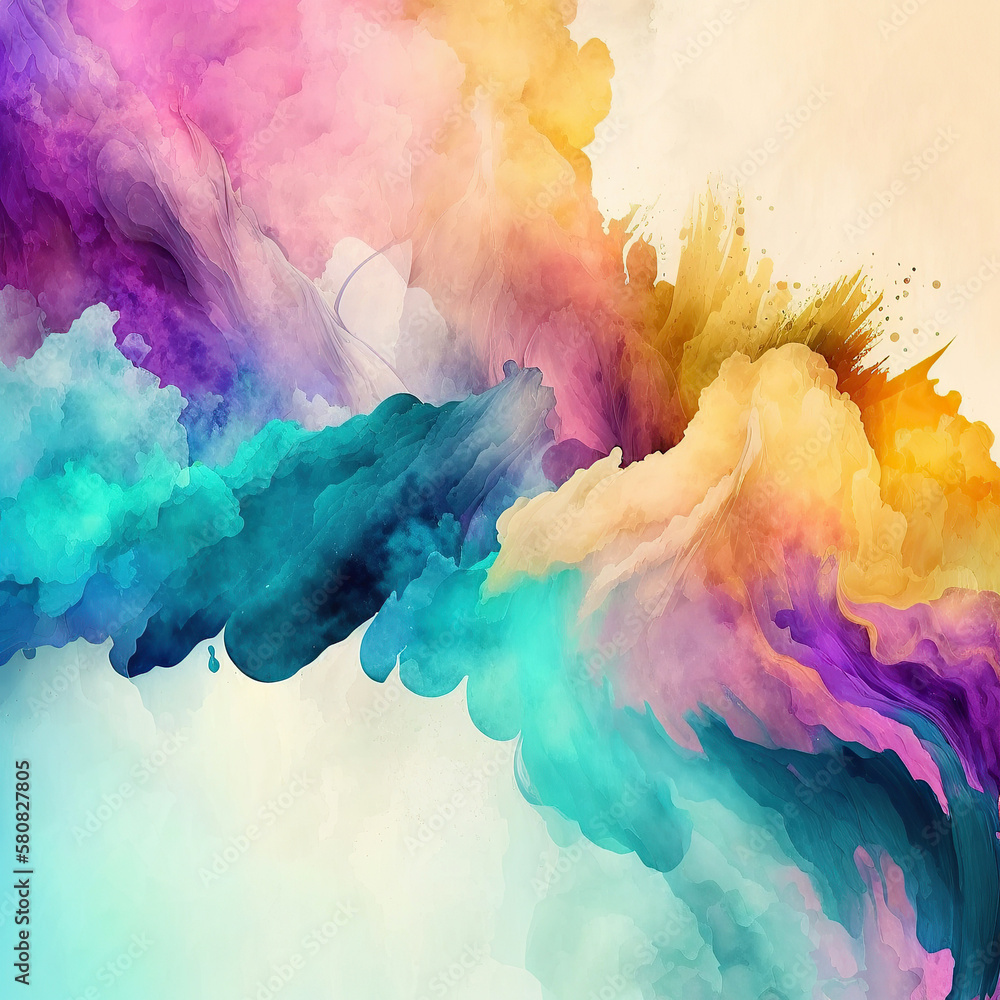 Abstract watercolor background with watercolor splashes created with ...