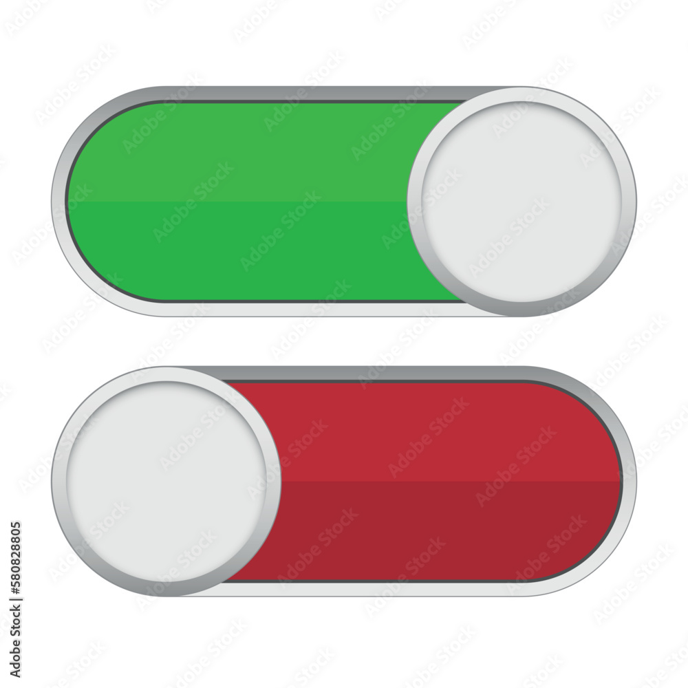 Active and inactive user interface button. Active and inactive user interface button.