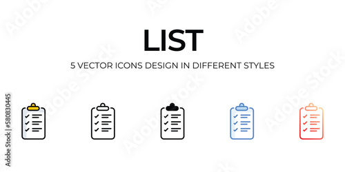 list icons set vector illustration. vector stock,